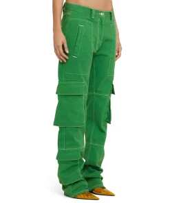 Pantalone Cargo In Bull Tinta Unita^MSGM Outlet