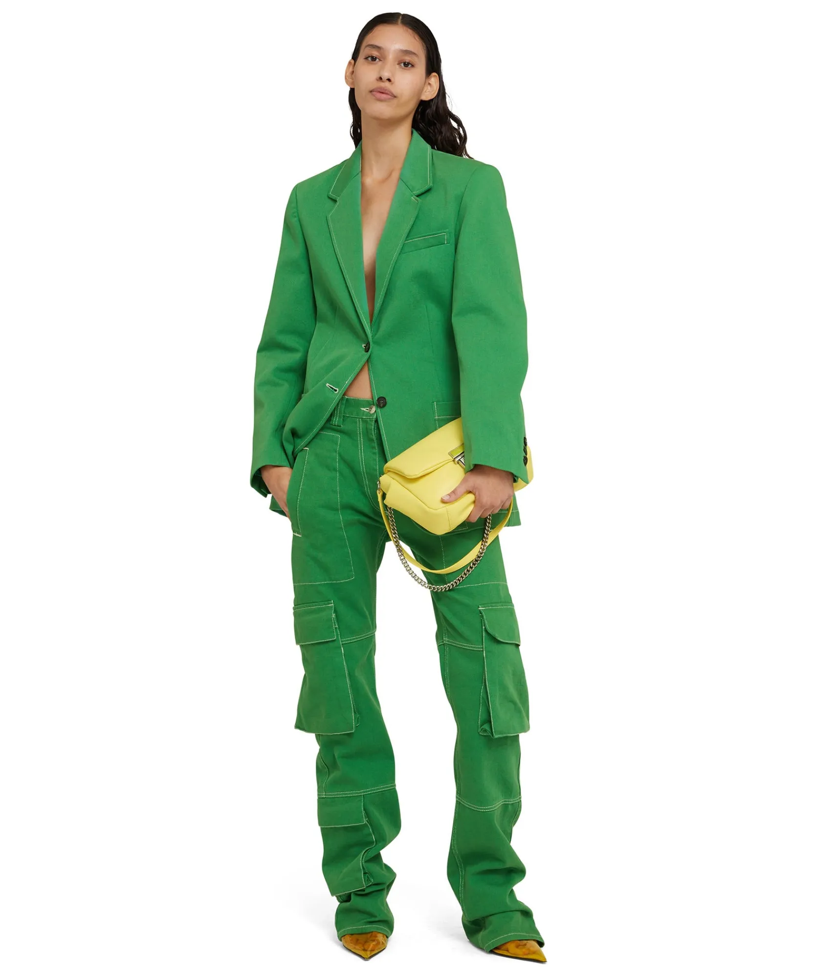 Pantalone Cargo In Bull Tinta Unita^MSGM Discount