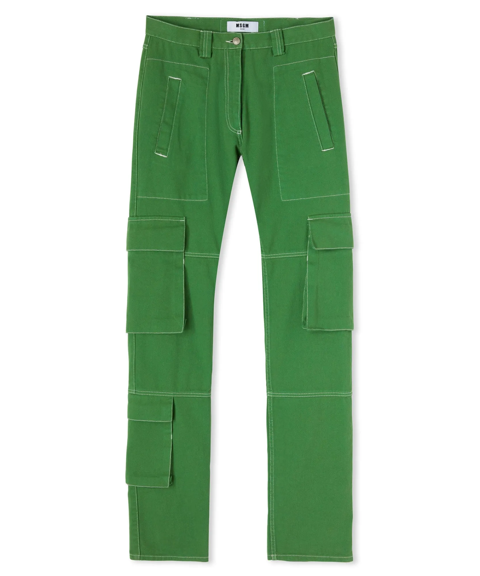 Pantalone Cargo In Bull Tinta Unita^MSGM Discount