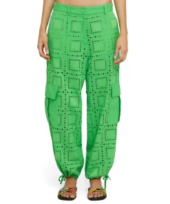 Pantalone Cargo In Cotone Sangallo Tinta Unita^MSGM Best Sale