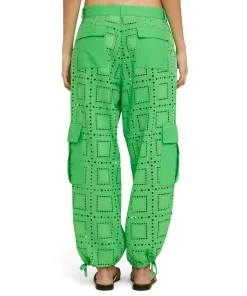 Pantalone Cargo In Cotone Sangallo Tinta Unita^MSGM Best Sale