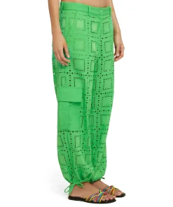 Pantalone Cargo In Cotone Sangallo Tinta Unita^MSGM Best Sale
