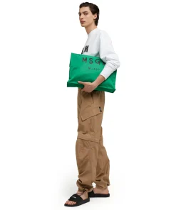 Pantalone Cargo In Cotone Tinta Unita^MSGM Discount