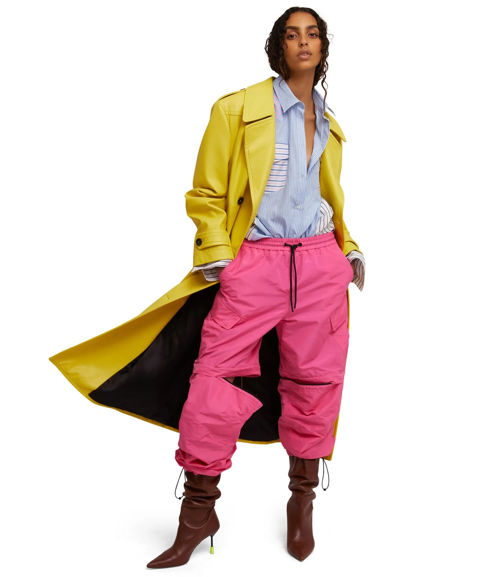 Pantalone Cargo In Taffeta Tinta Unita^MSGM New
