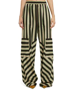 Pantalone Fluido A Gamba Dritta In Twill Di Viscosa Con Stampa