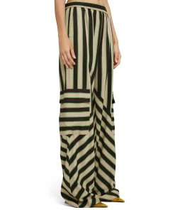 Pantalone Fluido A Gamba Dritta In Twill Di Viscosa Con Stampa