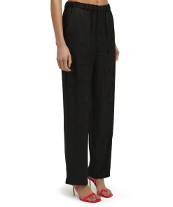 Pantalone Fluido A Gamba Dritta In Viscosa Camo Jaquard^MSGM Fashion