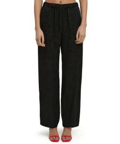Pantalone Fluido A Gamba Dritta In Viscosa Camo Jaquard^MSGM Fashion