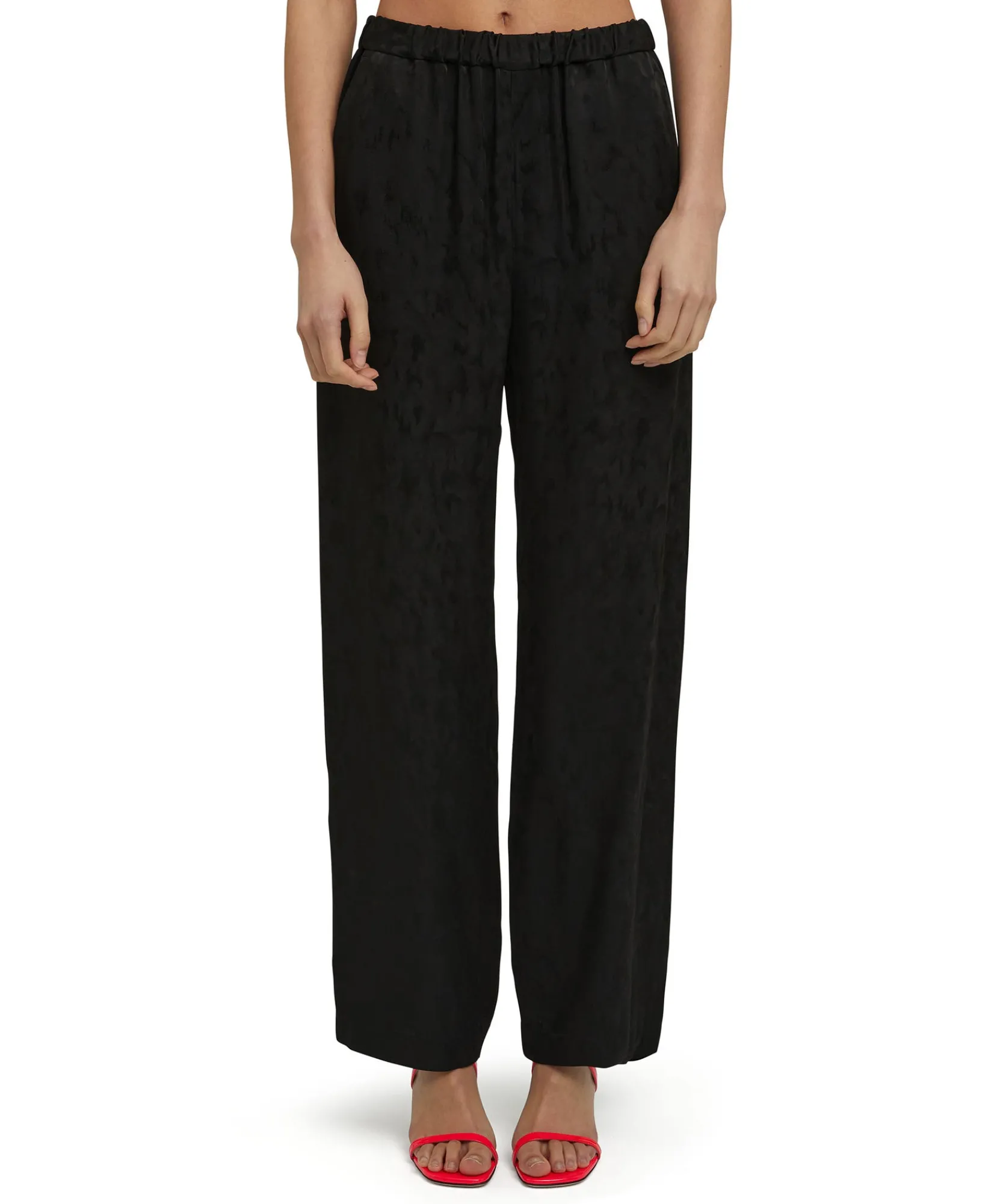 Pantalone Fluido A Gamba Dritta In Viscosa Camo Jaquard^MSGM Fashion