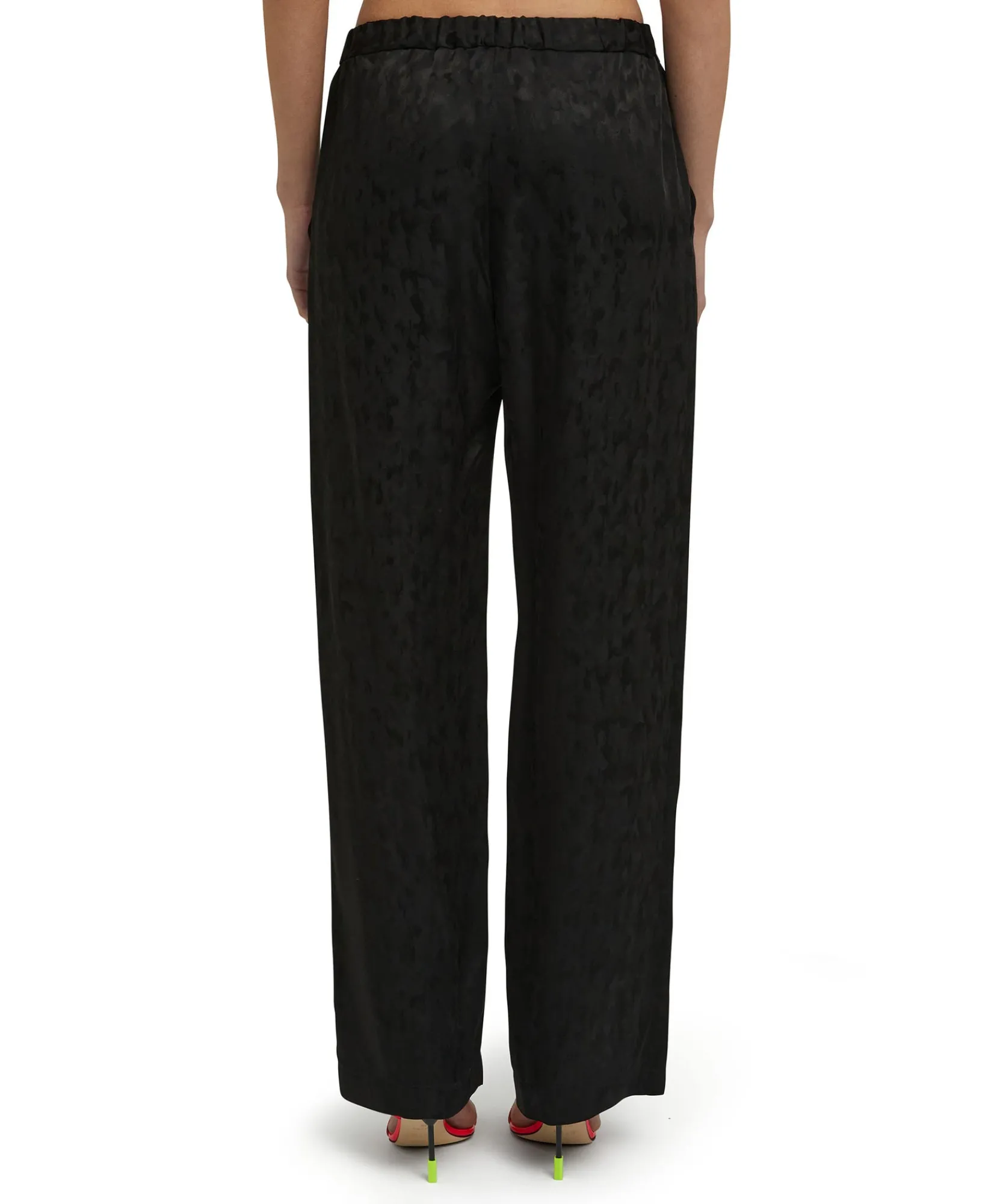 Pantalone Fluido A Gamba Dritta In Viscosa Camo Jaquard^MSGM Fashion