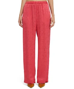 Pantalone Fluido A Gamba Dritta In Viscosa Camo Jaquard^MSGM Cheap