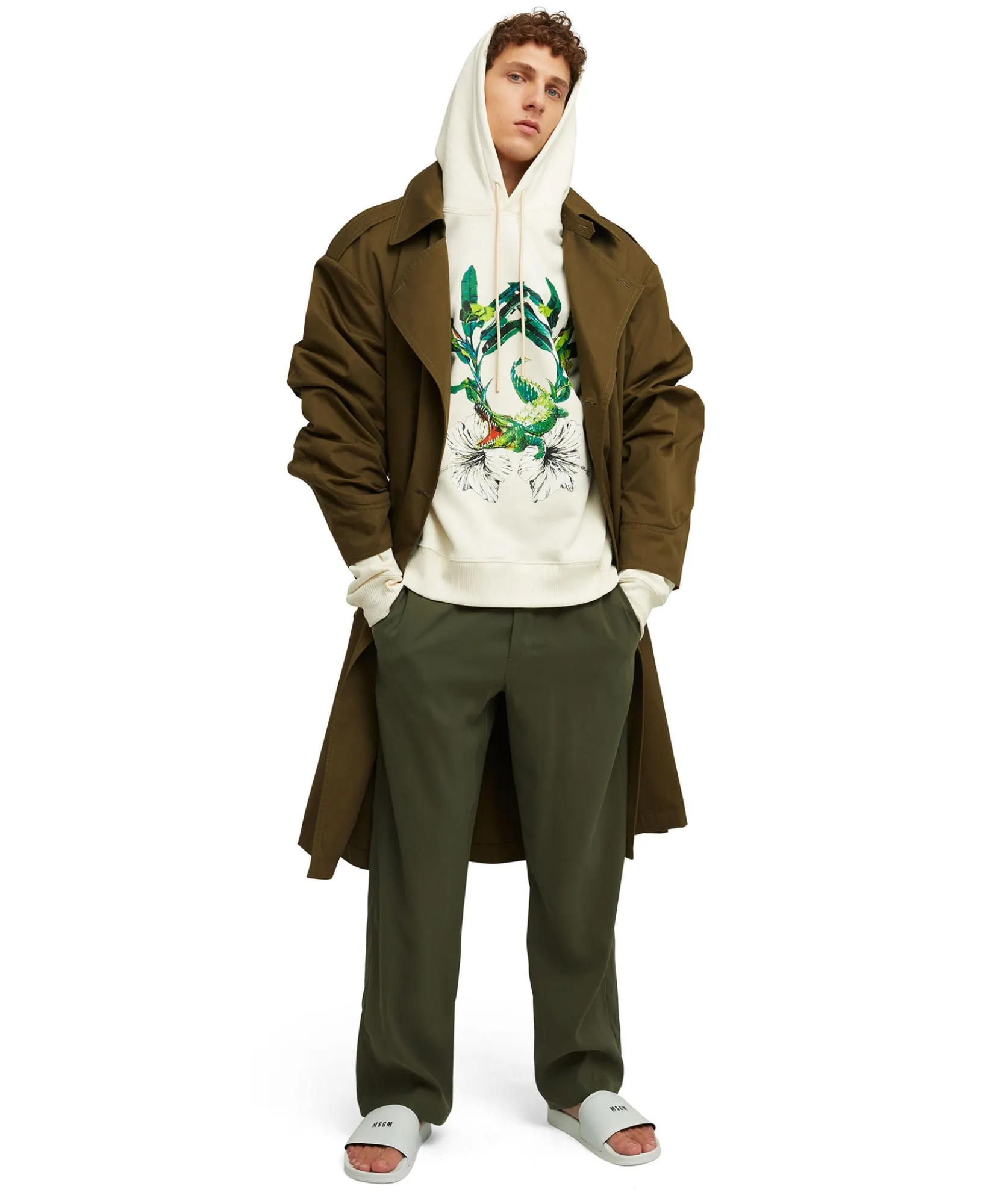Pantalone Fluido In Viscosa Tinta Unita A Gamba Dritta^MSGM Hot