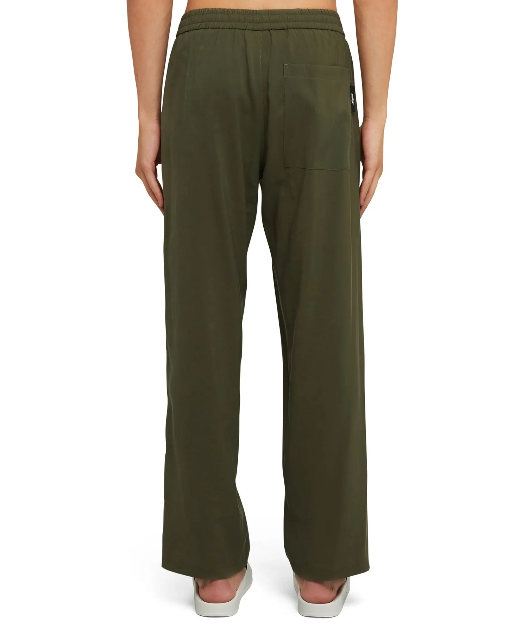 Pantalone Fluido In Viscosa Tinta Unita A Gamba Dritta^MSGM Hot