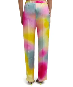 Pantalone Fluido Tie Dye A Gamba Dritta In Viscosa E Twill^MSGM Hot
