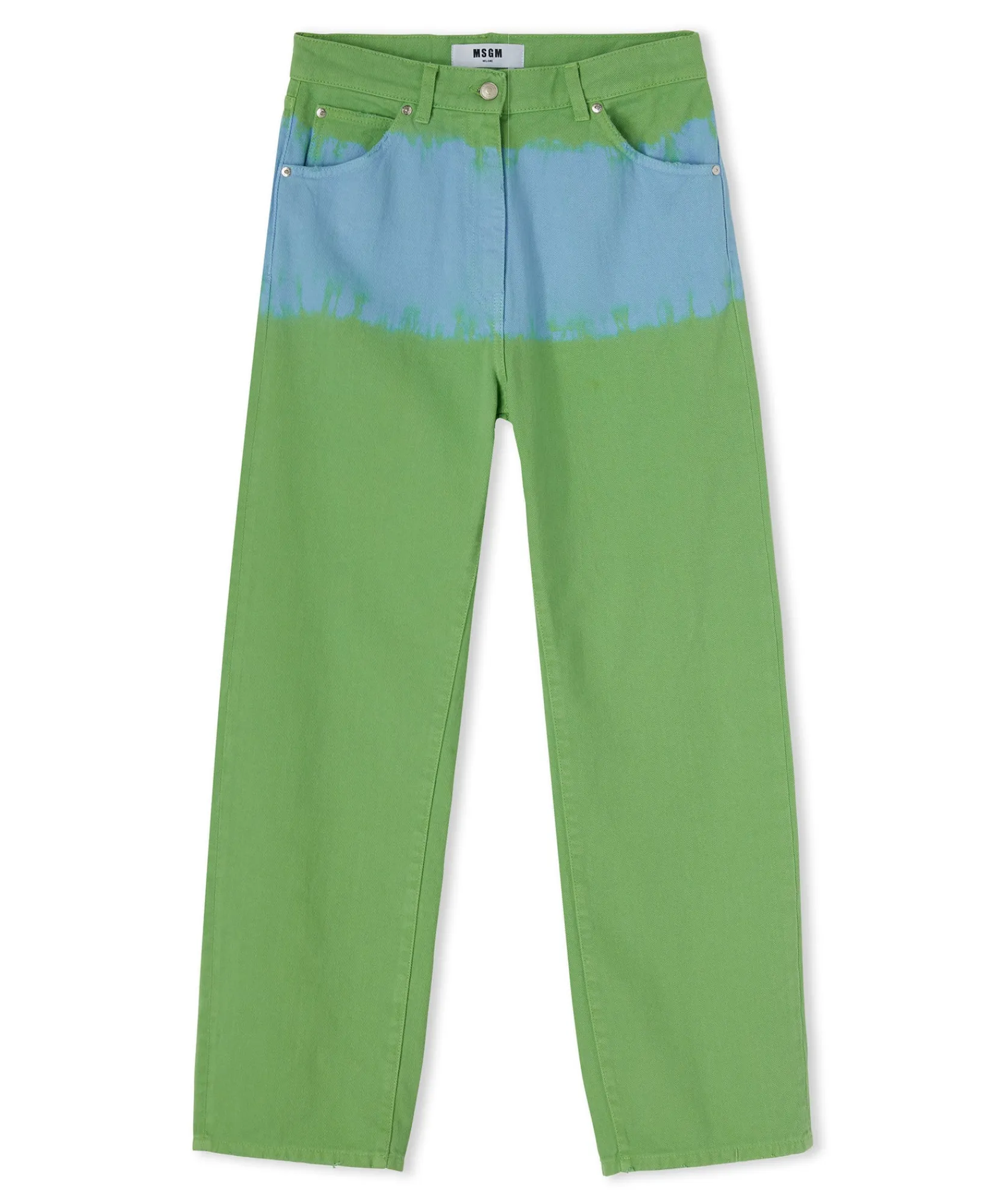 Pantalone In Bull A Gamba Dritta Con Lavorazione "Tie Dye Bull"^MSGM New