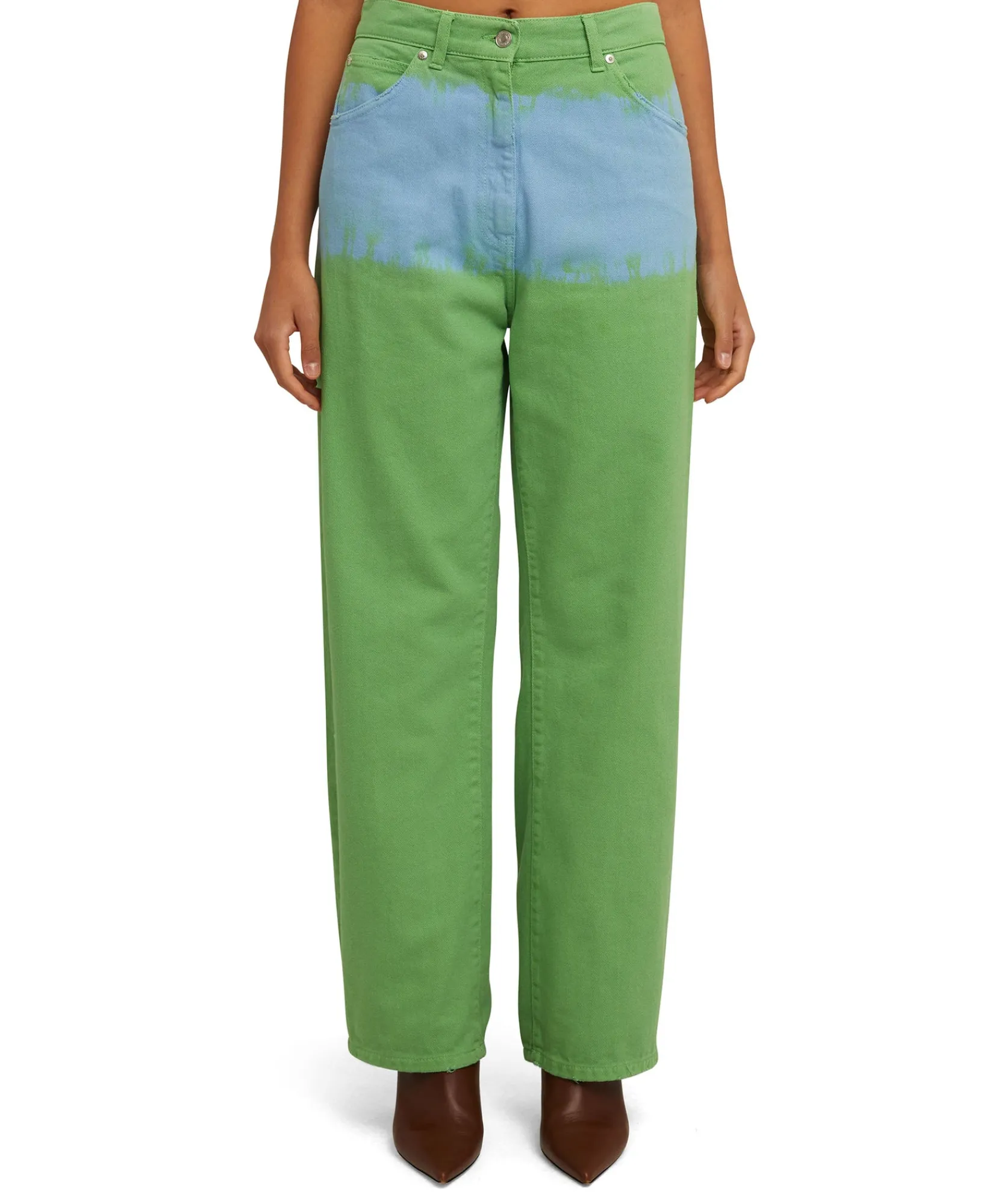 Pantalone In Bull A Gamba Dritta Con Lavorazione "Tie Dye Bull"^MSGM New