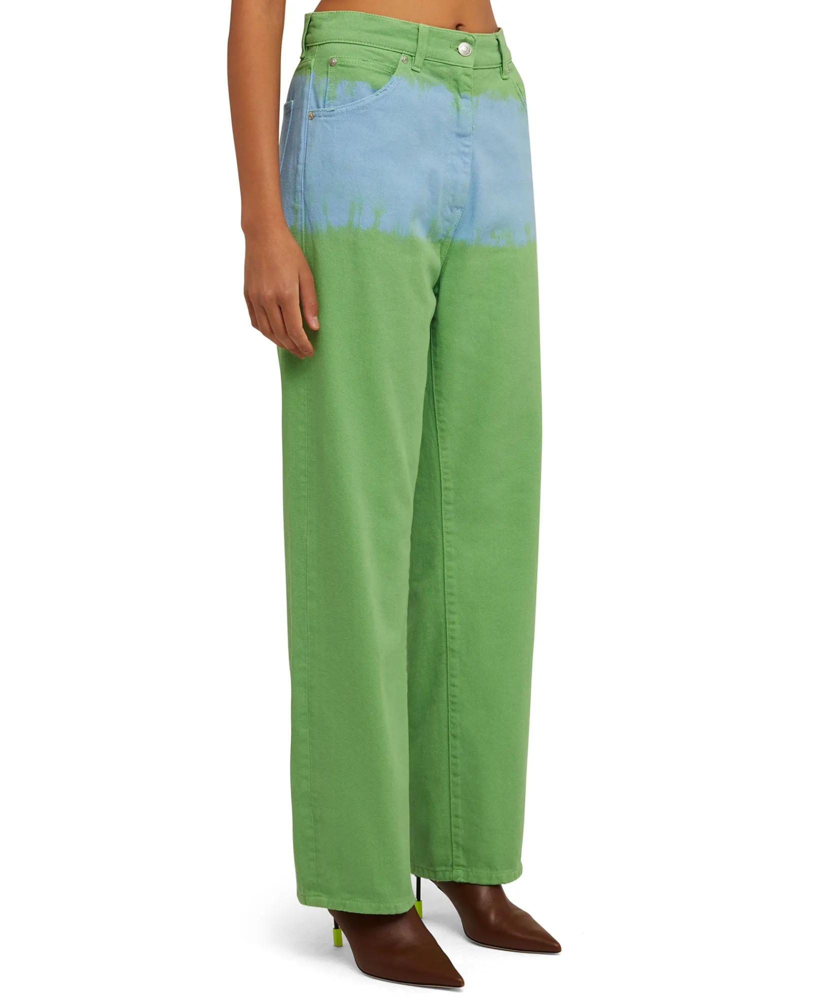 Pantalone In Bull A Gamba Dritta Con Lavorazione "Tie Dye Bull"^MSGM New