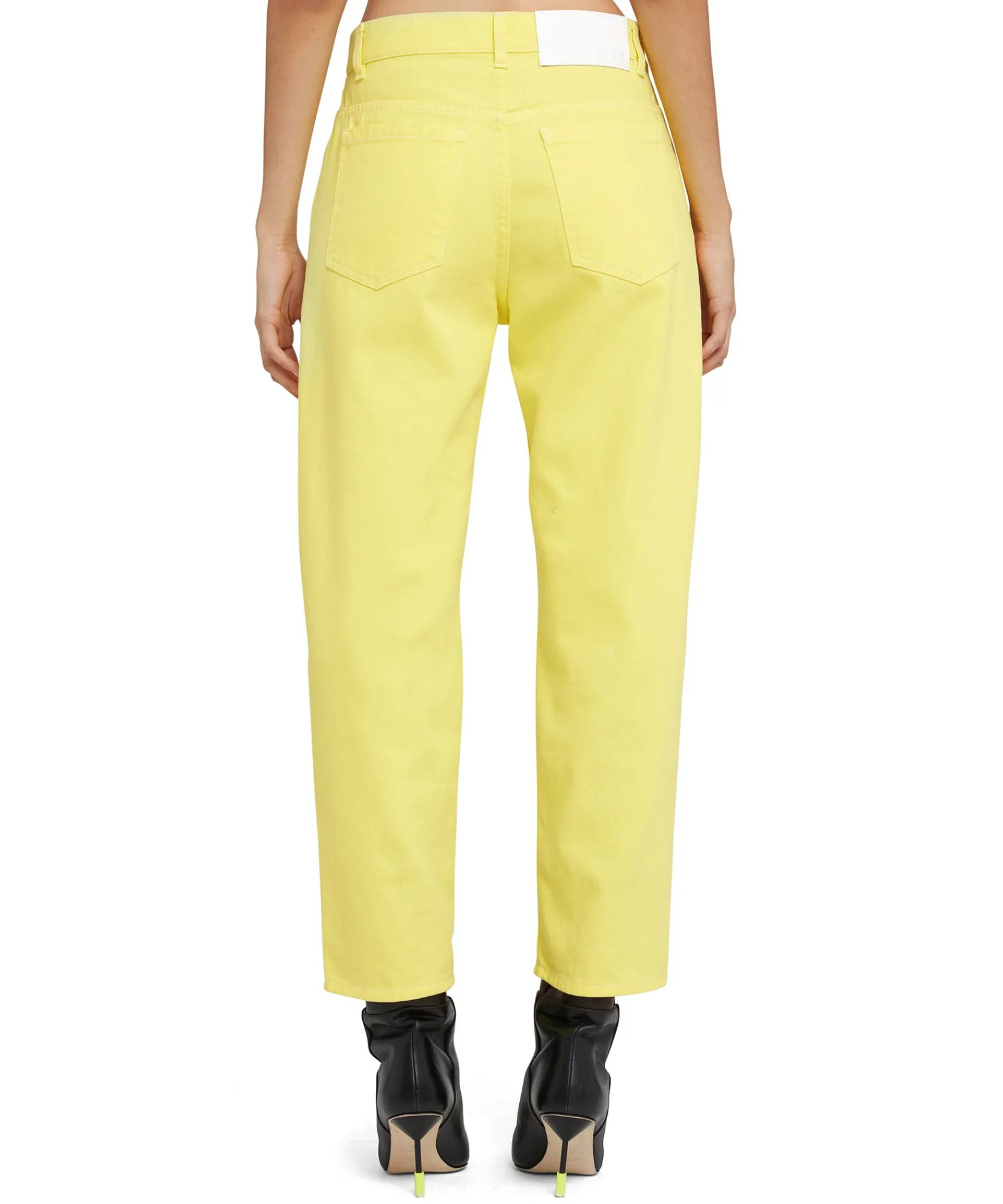Pantalone In Bull A Gamba Dritta In Tinta Unita^MSGM New