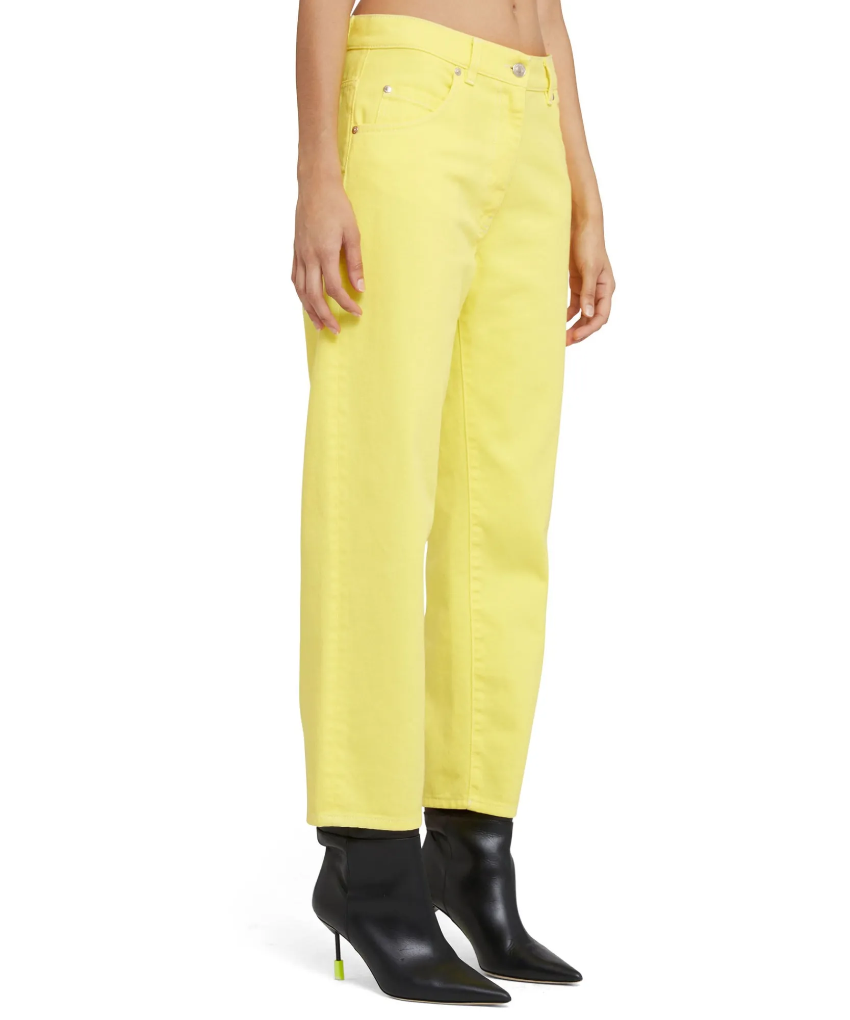 Pantalone In Bull A Gamba Dritta In Tinta Unita^MSGM New
