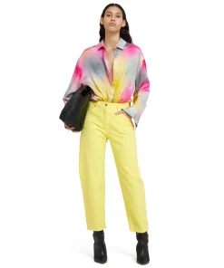 Pantalone In Bull A Gamba Dritta In Tinta Unita^MSGM New