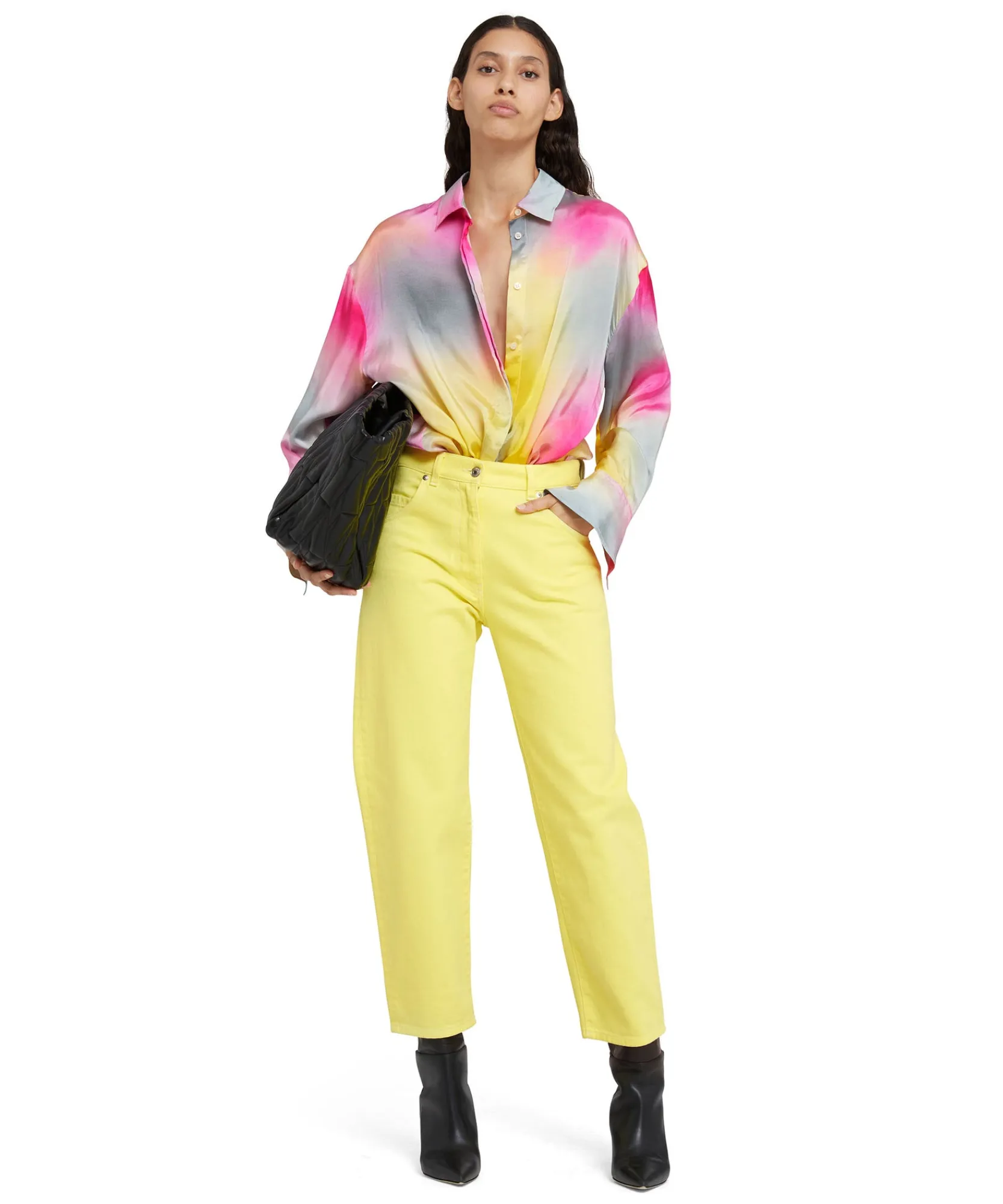 Pantalone In Bull A Gamba Dritta In Tinta Unita^MSGM New
