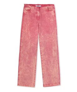 Pantalone In Bull Vita Bassa Con Lavorazione