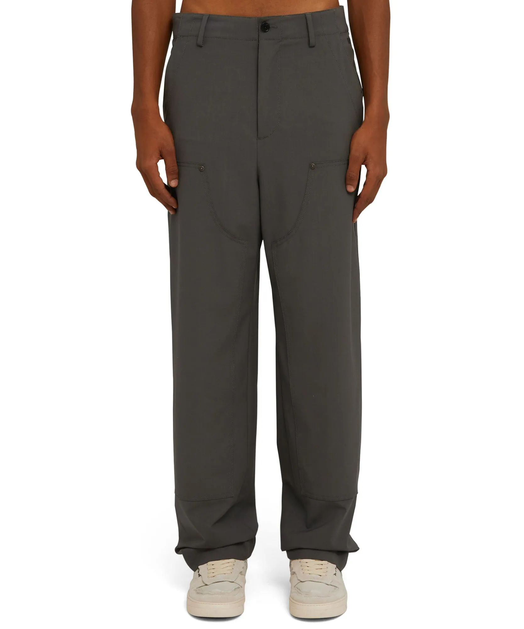 Pantalone Worker A Gamba Dritta Tinta Unita^MSGM Fashion
