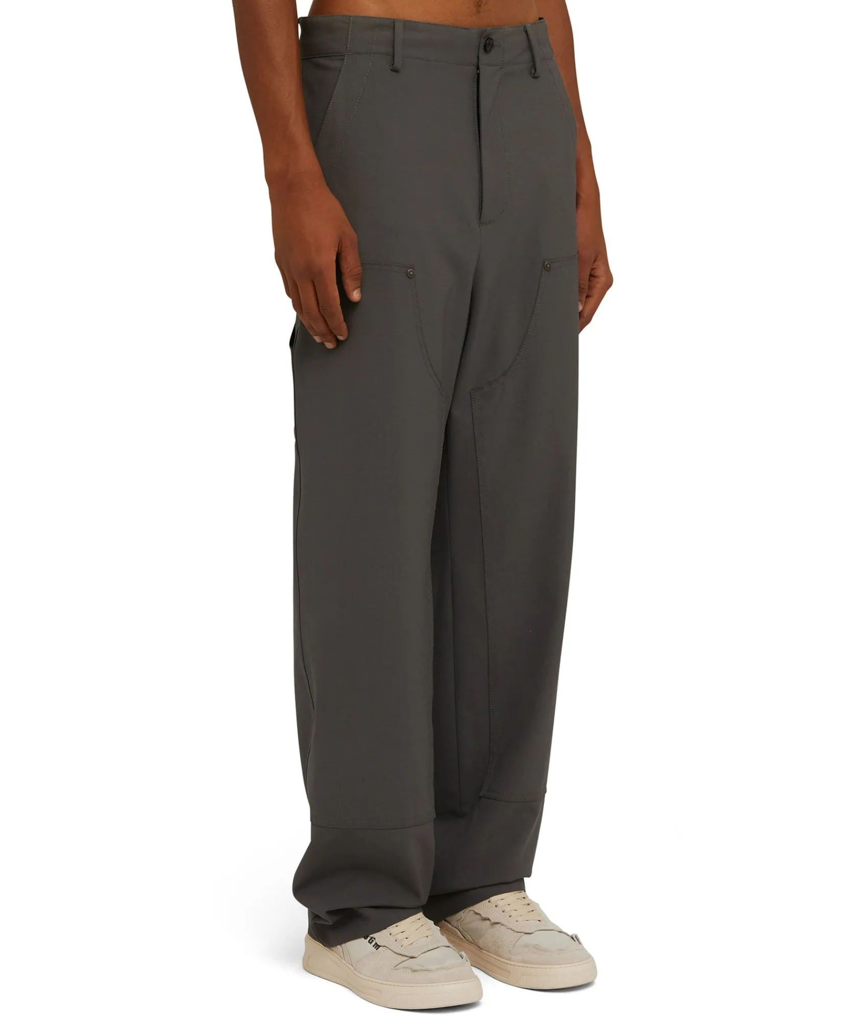 Pantalone Worker A Gamba Dritta Tinta Unita^MSGM Fashion