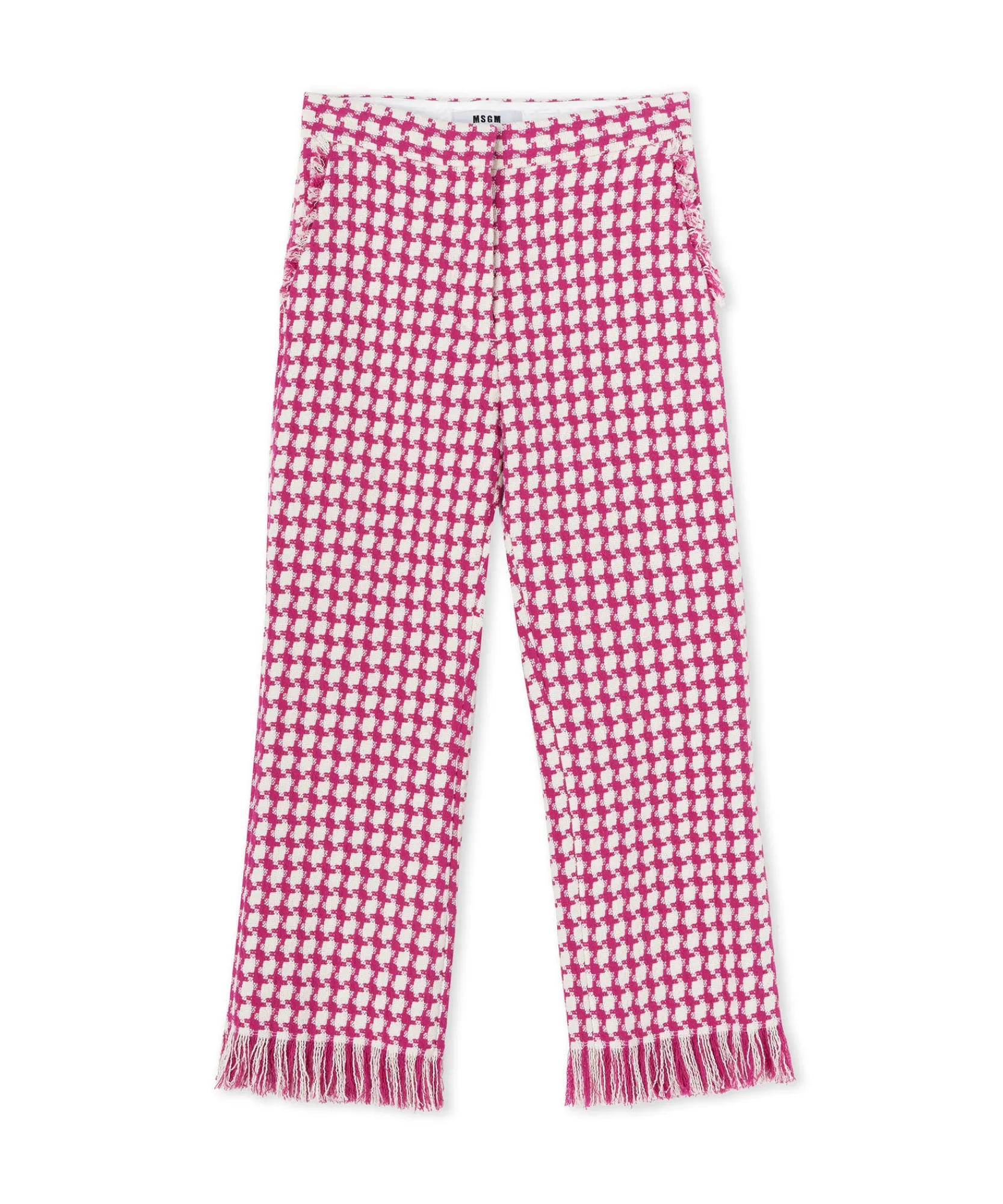 Pantaloni A Gamba Dritta In Pied De Poule^MSGM New