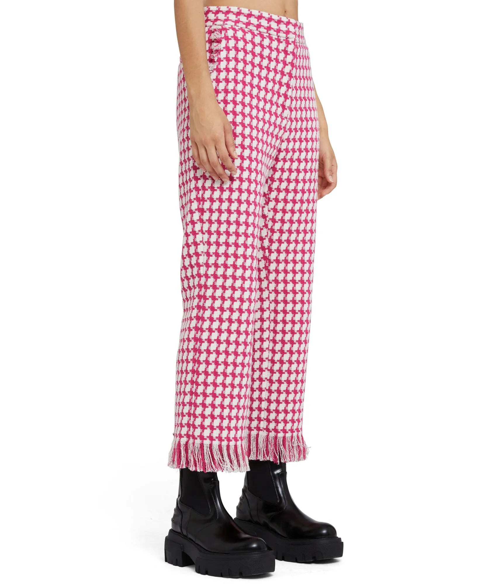 Pantaloni A Gamba Dritta In Pied De Poule^MSGM New