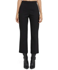 Pantaloni A Gamba Dritta In Viscosa Grezza Tinta Unita^MSGM Clearance