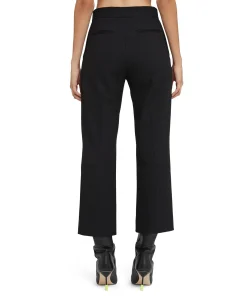 Pantaloni A Gamba Dritta In Viscosa Grezza Tinta Unita^MSGM Clearance