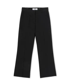 Pantaloni A Gamba Dritta In Viscosa Grezza Tinta Unita^MSGM Clearance