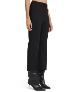 Pantaloni A Gamba Dritta In Viscosa Grezza Tinta Unita^MSGM Clearance