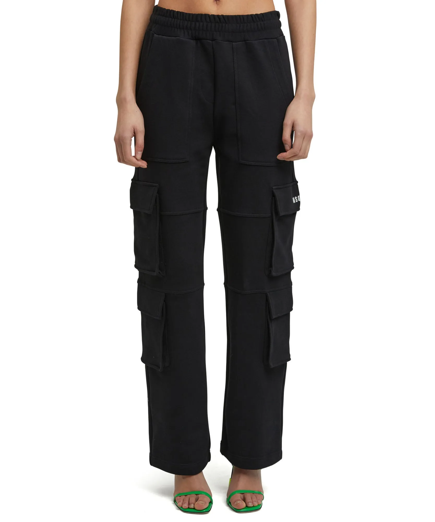 Pantaloni Joggers Cargo In Cotone Con Gamba Dritta^MSGM Shop