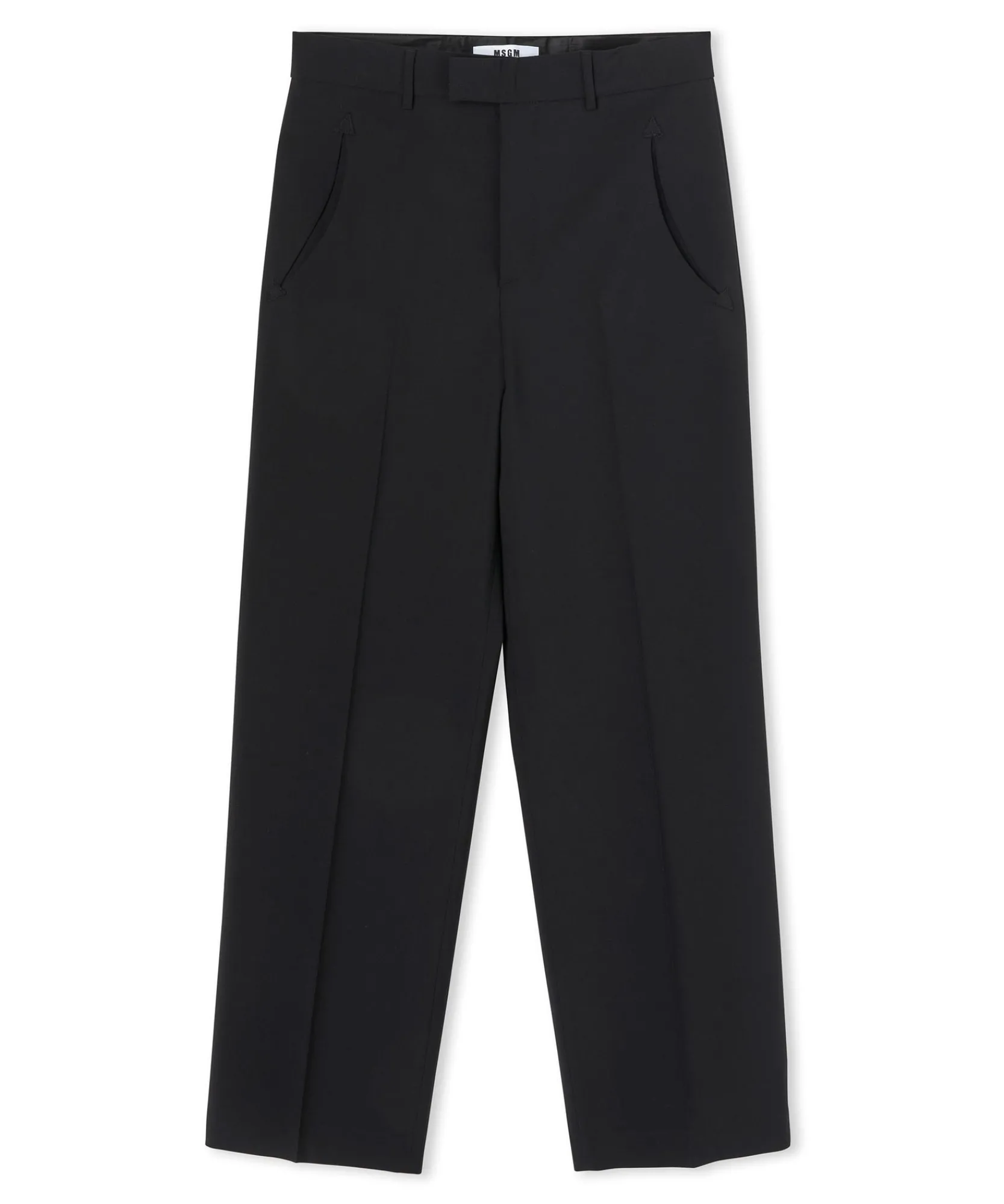 Pantaloni Tailoring A Gamba Dritta In Fresco Lana^MSGM Clearance