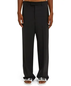 Pantaloni Tailoring A Gamba Dritta In Fresco Lana^MSGM Clearance