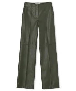 Pantaloni Tailoring A Gamba Dritta In Eco-Pelle^MSGM Best
