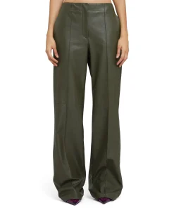 Pantaloni Tailoring A Gamba Dritta In Eco-Pelle^MSGM Discount
