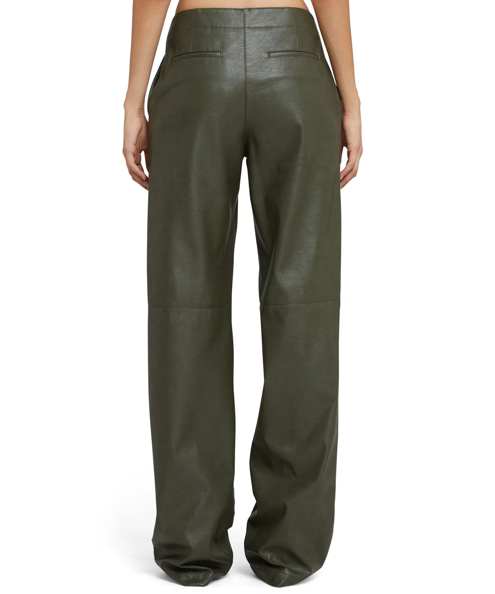 Pantaloni Tailoring A Gamba Dritta In Eco-Pelle^MSGM Discount