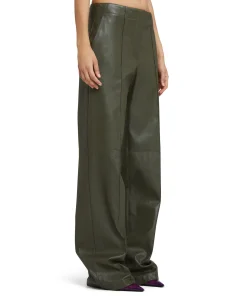 Pantaloni Tailoring A Gamba Dritta In Eco-Pelle^MSGM Discount