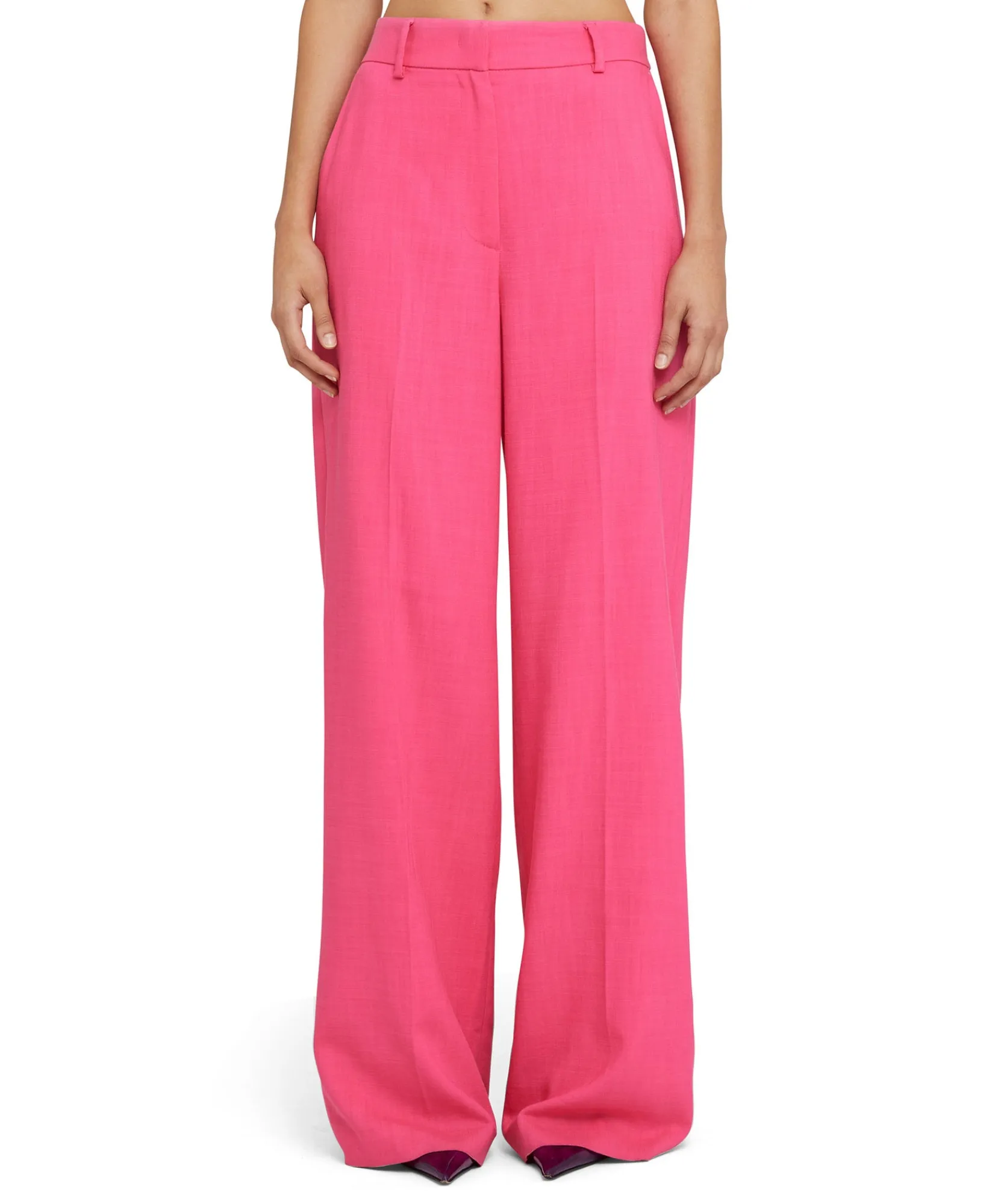 Pantaloni Tailoring A Gamba Dritta In Viscosa Grezza^MSGM Online