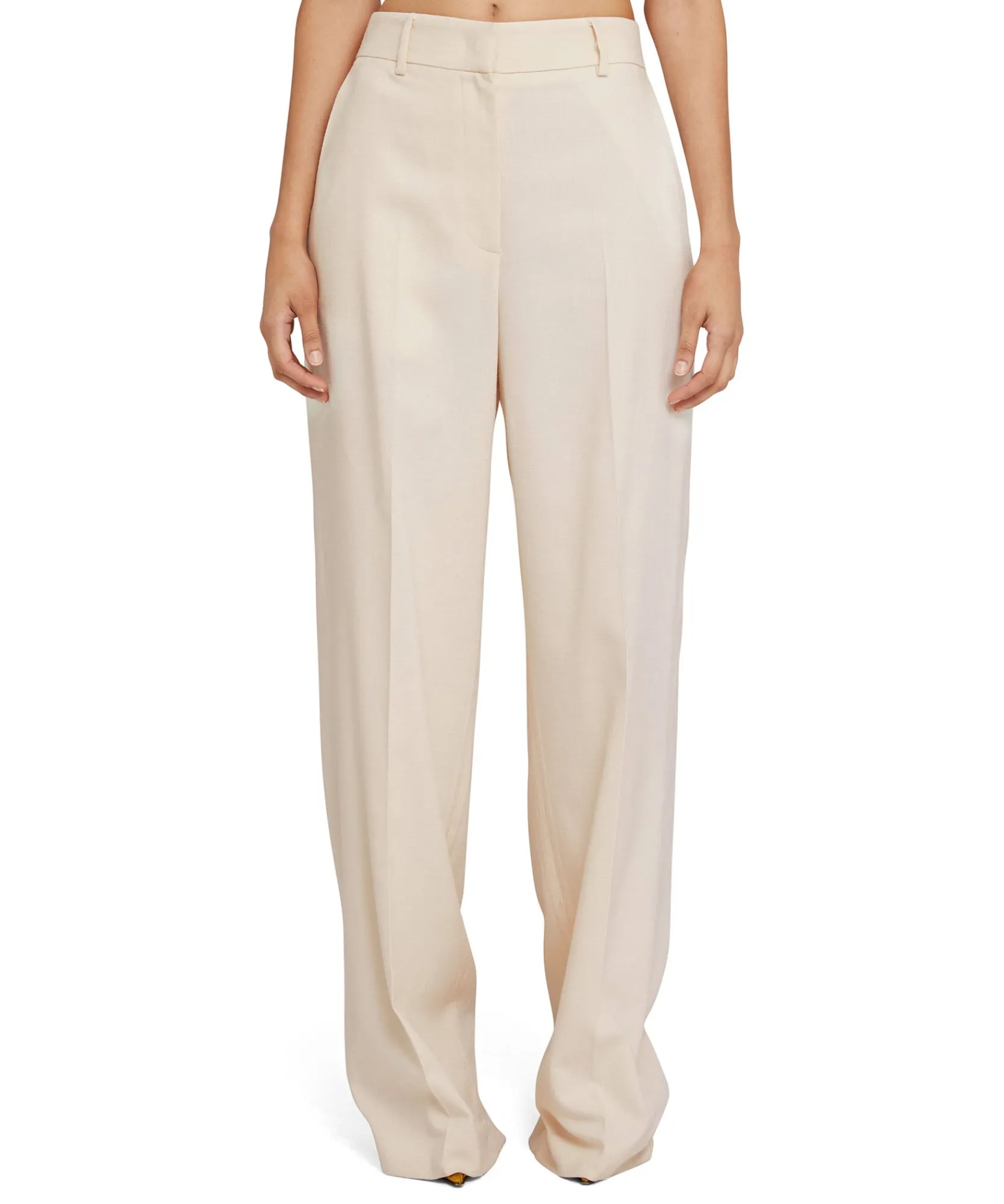 Pantaloni Tailoring A Gamba Dritta In Viscosa Grezza^MSGM Fashion
