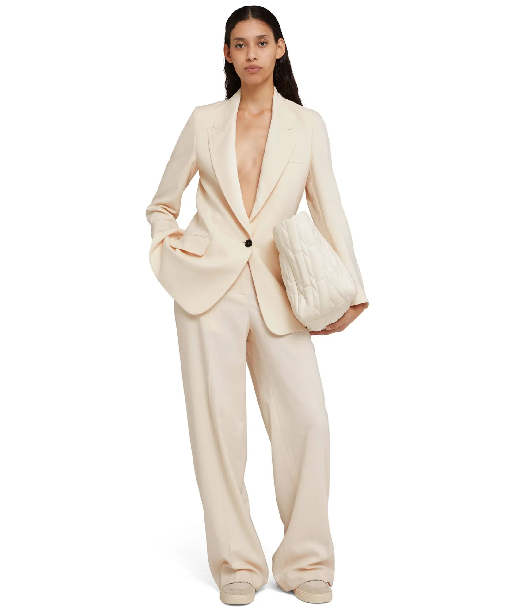 Pantaloni Tailoring A Gamba Dritta In Viscosa Grezza^MSGM Fashion