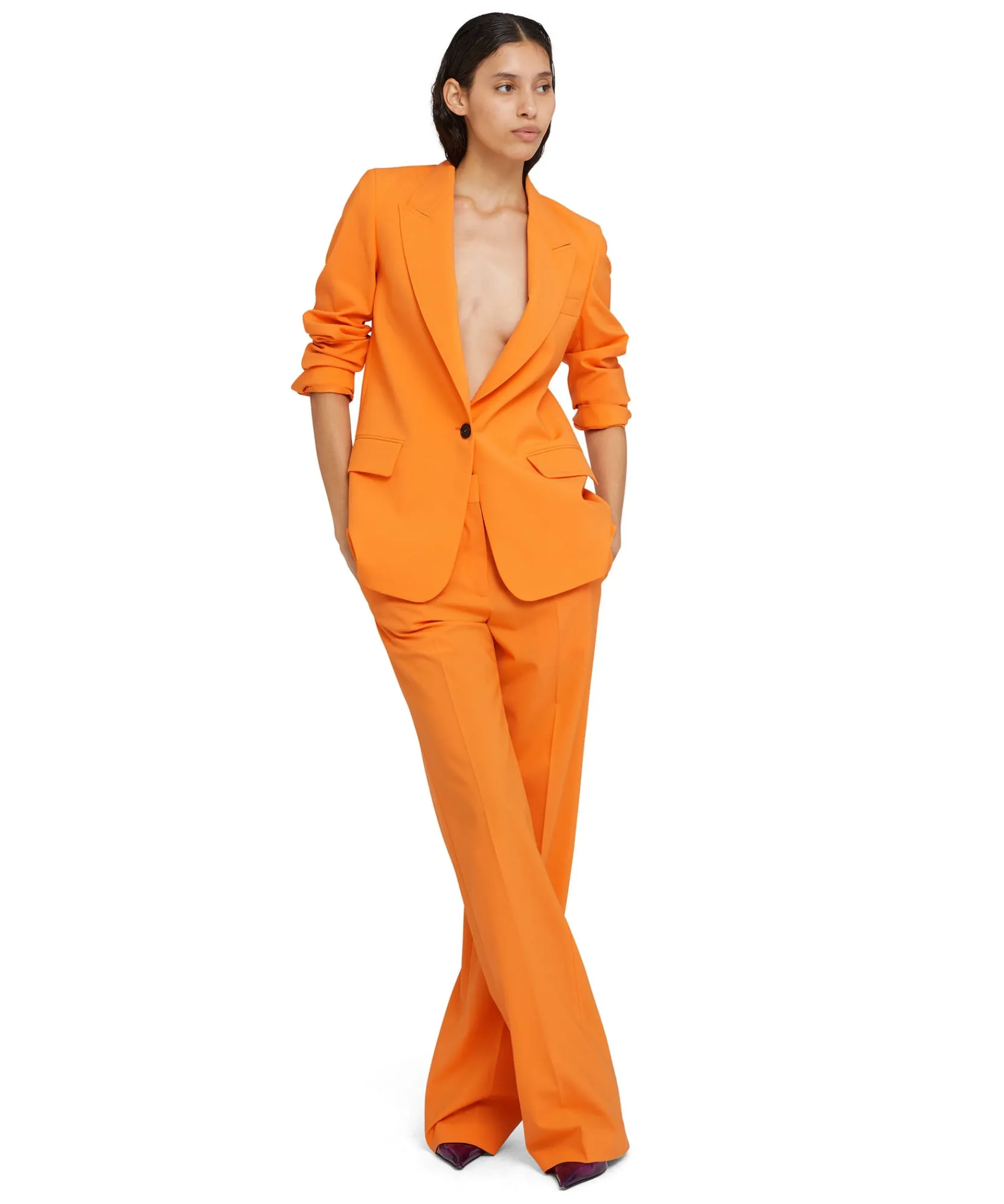 Pantaloni Tailoring A Gamba Dritta In Fresco Lana^MSGM Cheap