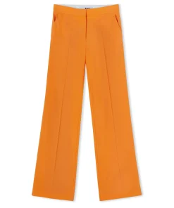 Pantaloni Tailoring A Gamba Dritta In Fresco Lana^MSGM Fashion