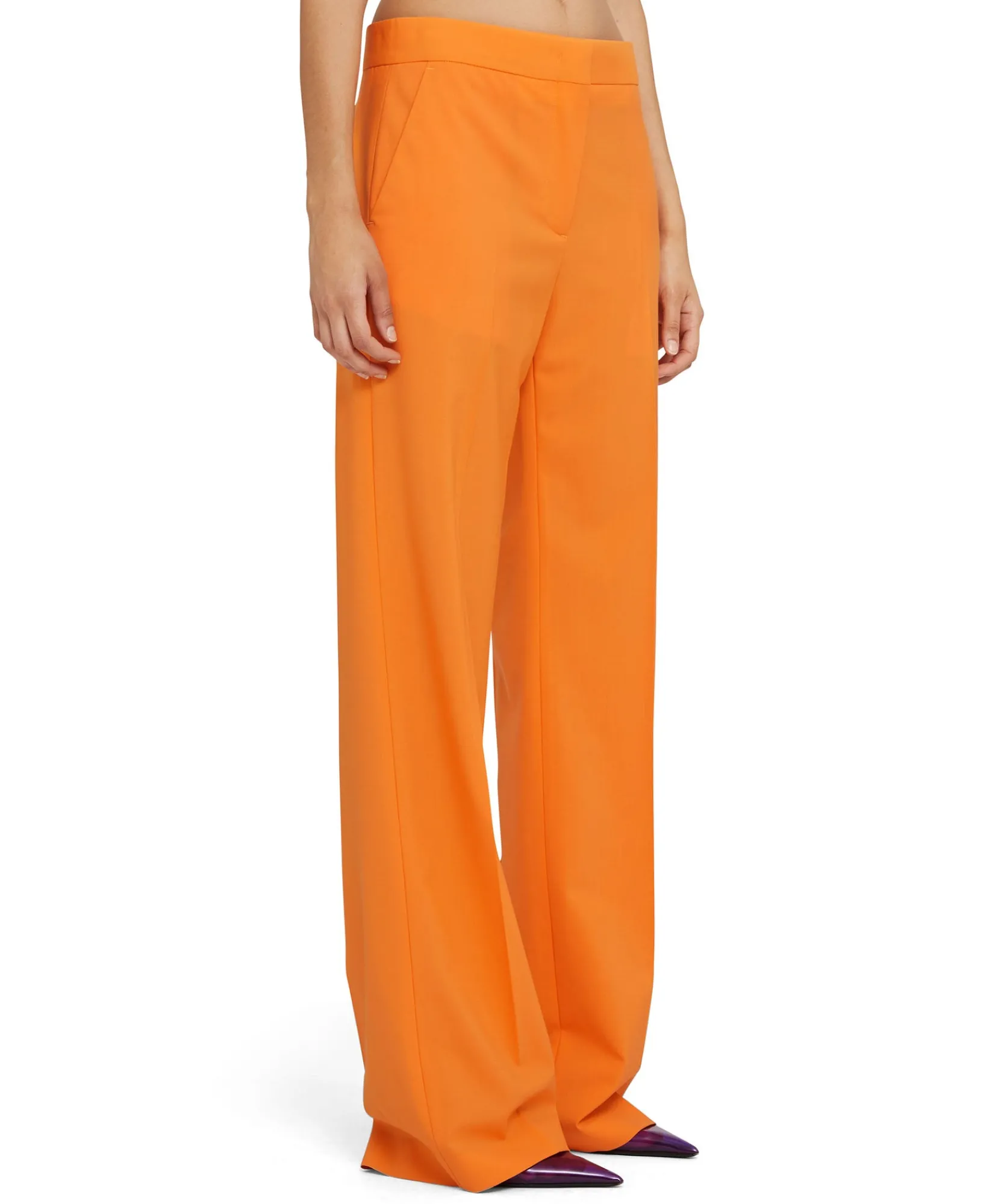 Pantaloni Tailoring A Gamba Dritta In Fresco Lana^MSGM Fashion