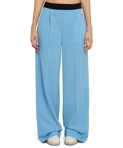 Pantaloni Tailoring A Gamba Dritta In Fresco Lana^MSGM New