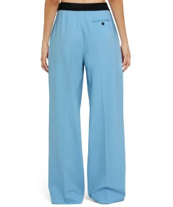 Pantaloni Tailoring A Gamba Dritta In Fresco Lana^MSGM New