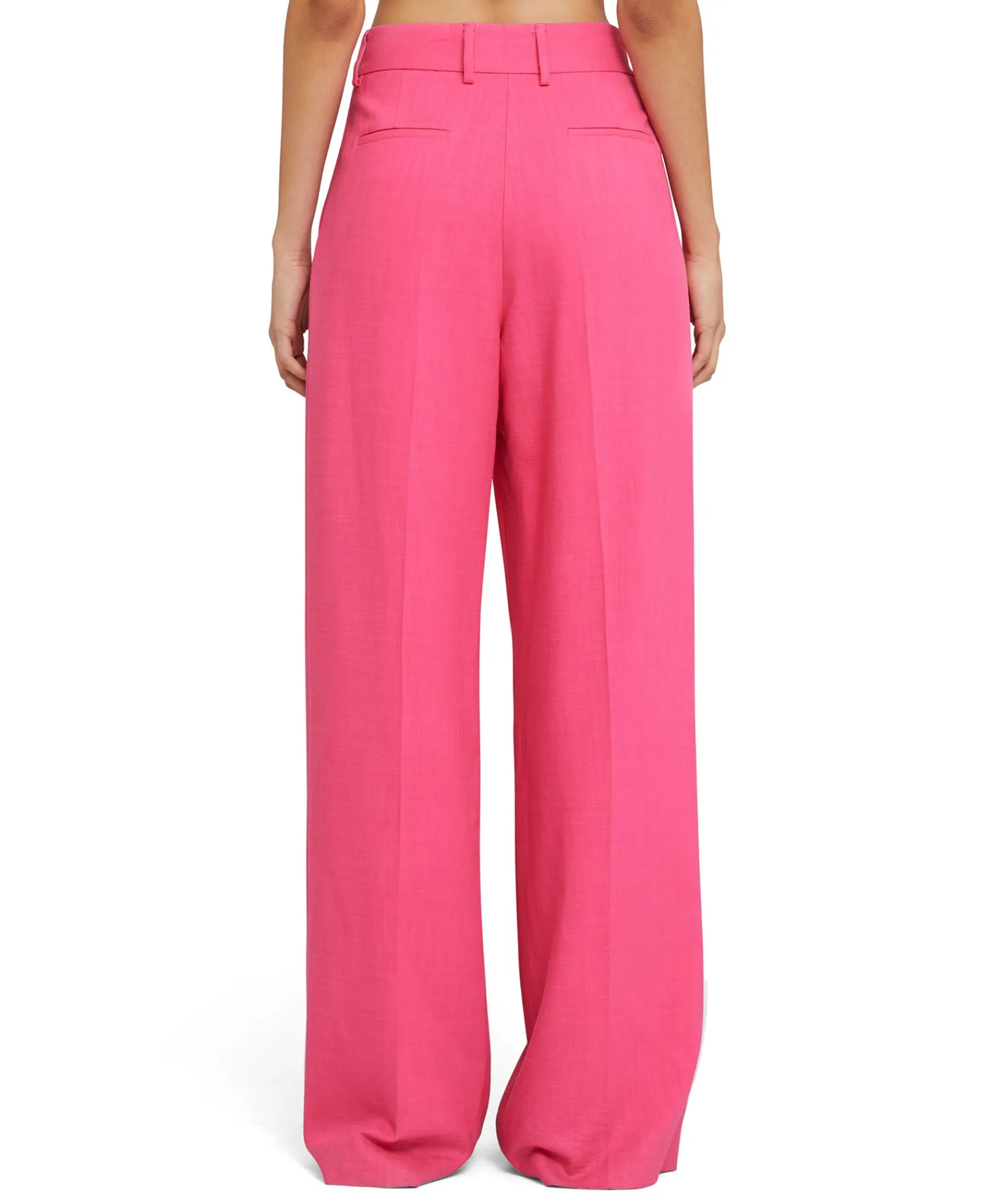 Pantaloni Tailoring A Gamba Dritta In Viscosa Grezza^MSGM Clearance